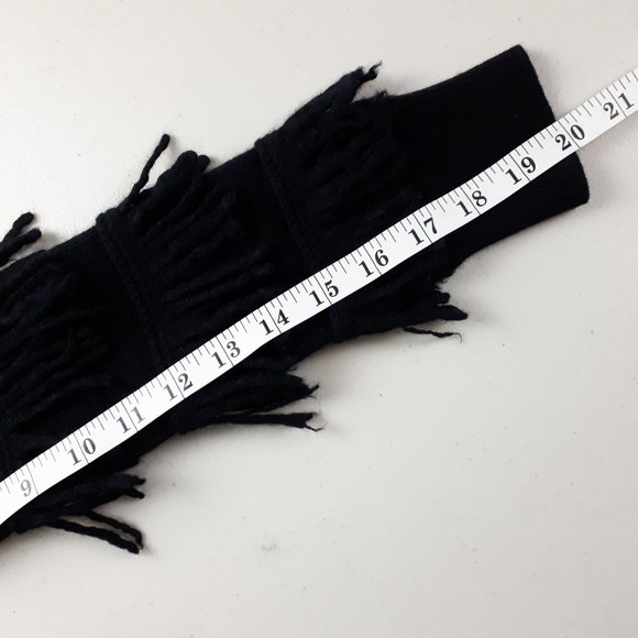 Michael Kors Black Turtleneck Fringed Sleeves Knit Dress - Picture 9 of 15